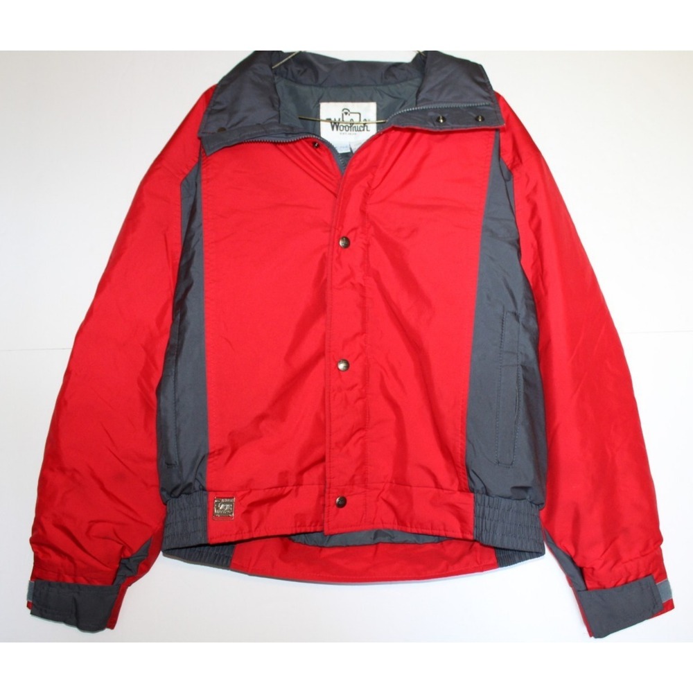 Woolrich Jacket Mens Medium Red Charcoal Gore-Tex Made in USA Winter